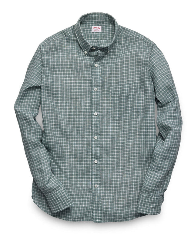 Ember Linen Check (Green)