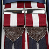 Barathea Braces Red