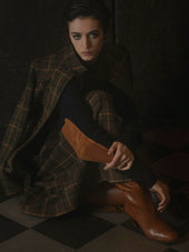 Lucio Unisex Sweater Wool Knit And Suede