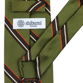 Super Repp Stripe Silk Tie Hand Rolled