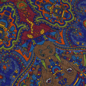 Animal Motif Wool Silk Pocket Square 40x40cm