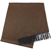 Double Face Zibellino Cashmere Scarf Brown Grey