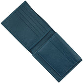 Calfskin Leather Wallet Petrol