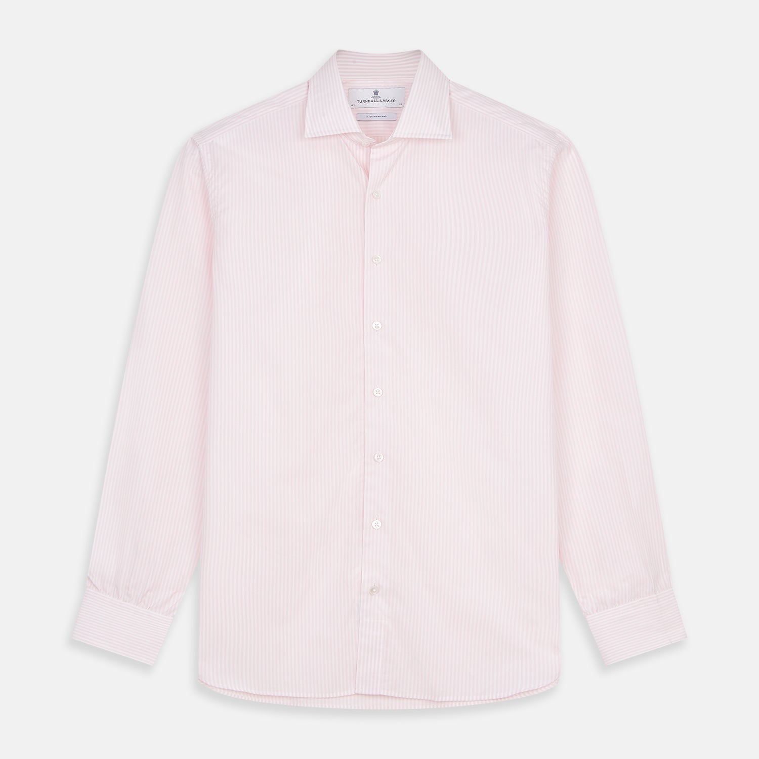 White and Pink Wide Stripe Belgravia Shirt