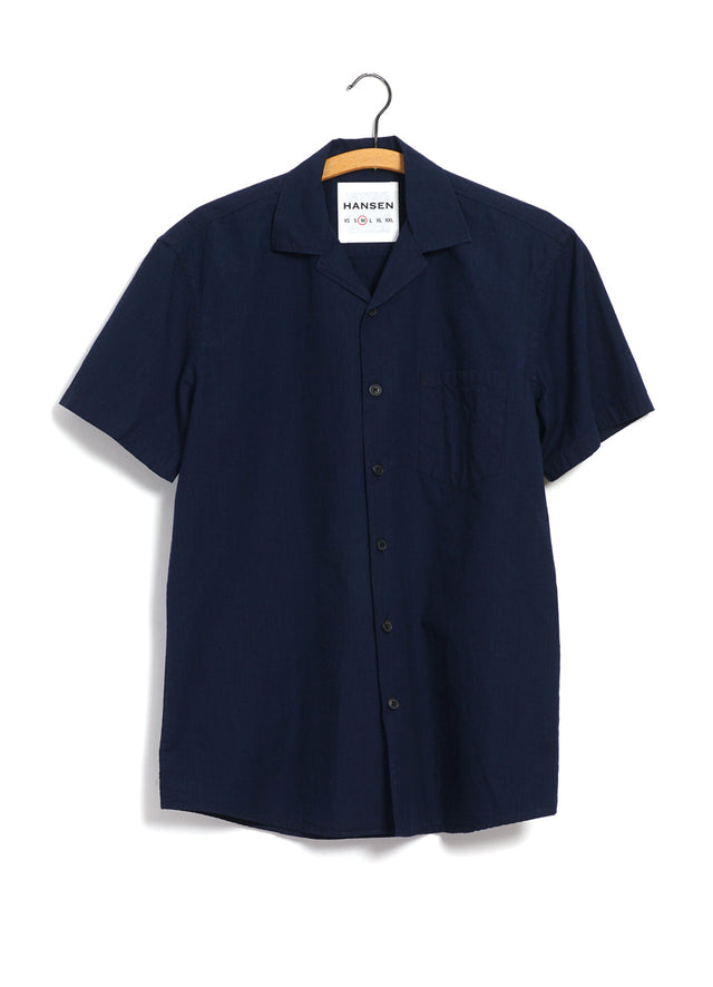 JONNY | Short Sleeve Shirt | Indigo Ripstop