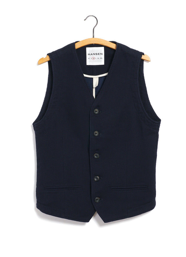 DANIEL | Casual Waistcoat | Indigo Sashiko