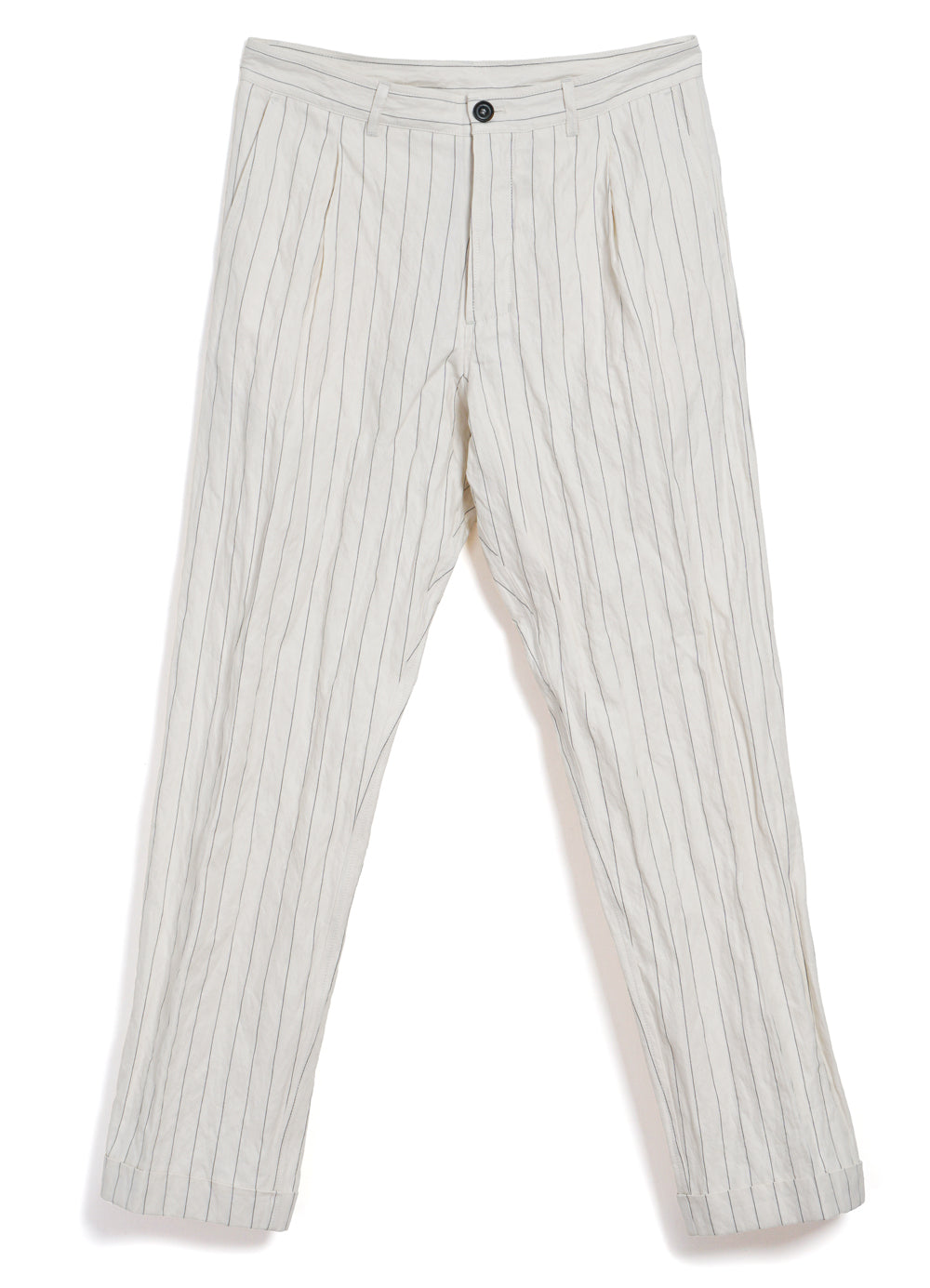 SUNE | Classic Pleated Trousers | Ecru Pin