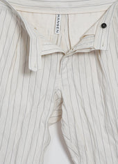 SUNE | Classic Pleated Trousers | Ecru Pin