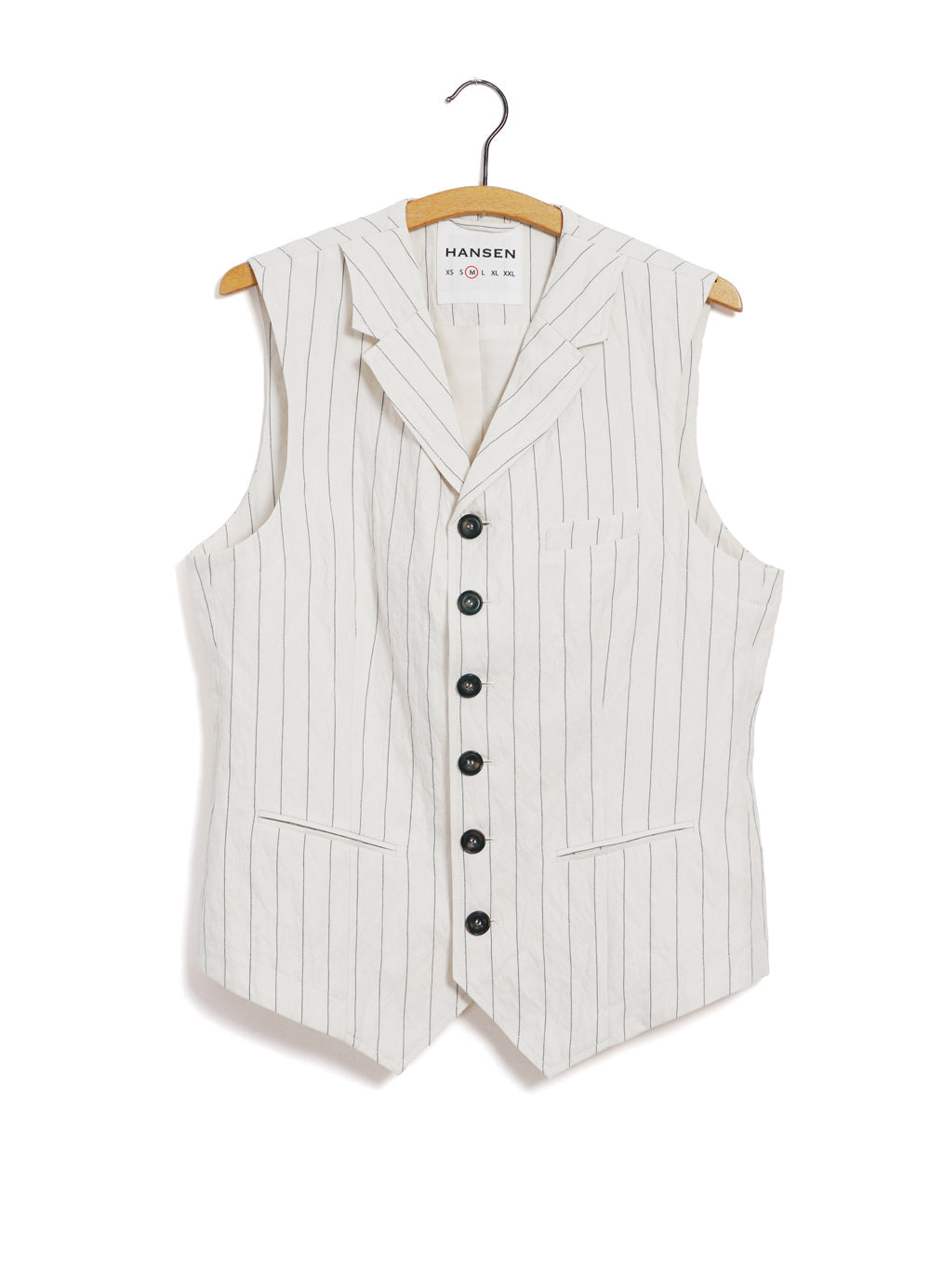WILLIAM | Classic Lapel Waistcoat | Ecru Pin