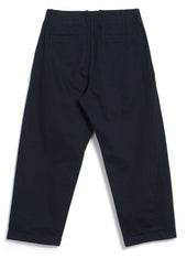 BOBBY 30-56-3 | Wide Pleated Everyday Trousers | Navy