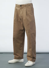 BOBBY 31-56-7 | Wide Pleated Everyday Trousers | Beige