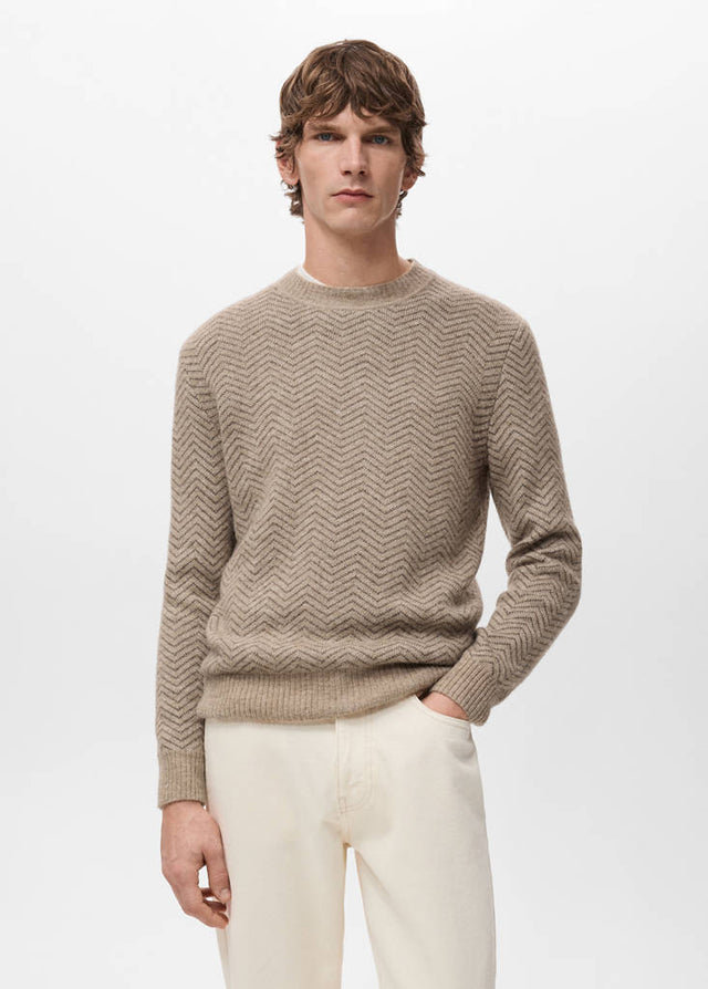 Knit striped sweater - Men | MANGO USA