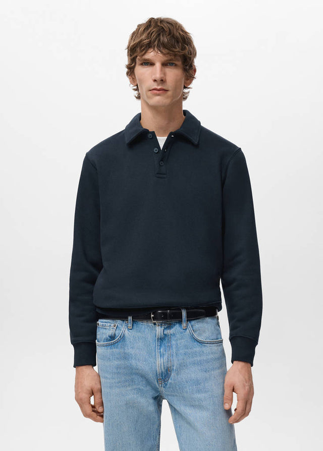 Regular-fit polo sweatshirt - Men | MANGO USA