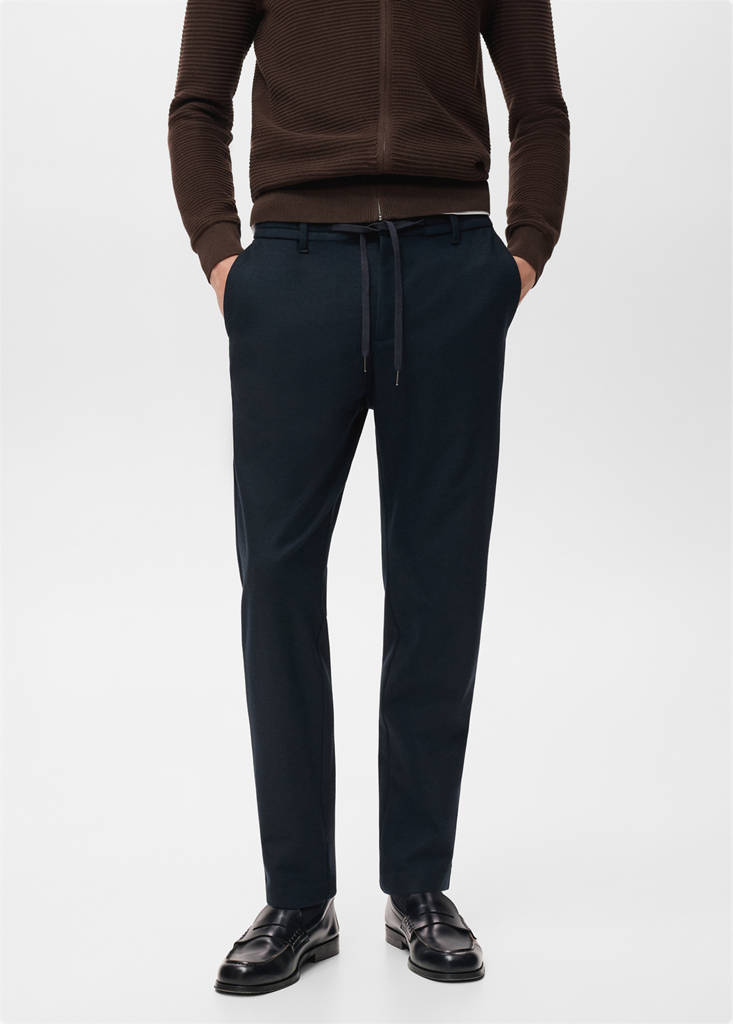 Slim Fit Flannel Pants Men Mango Usa