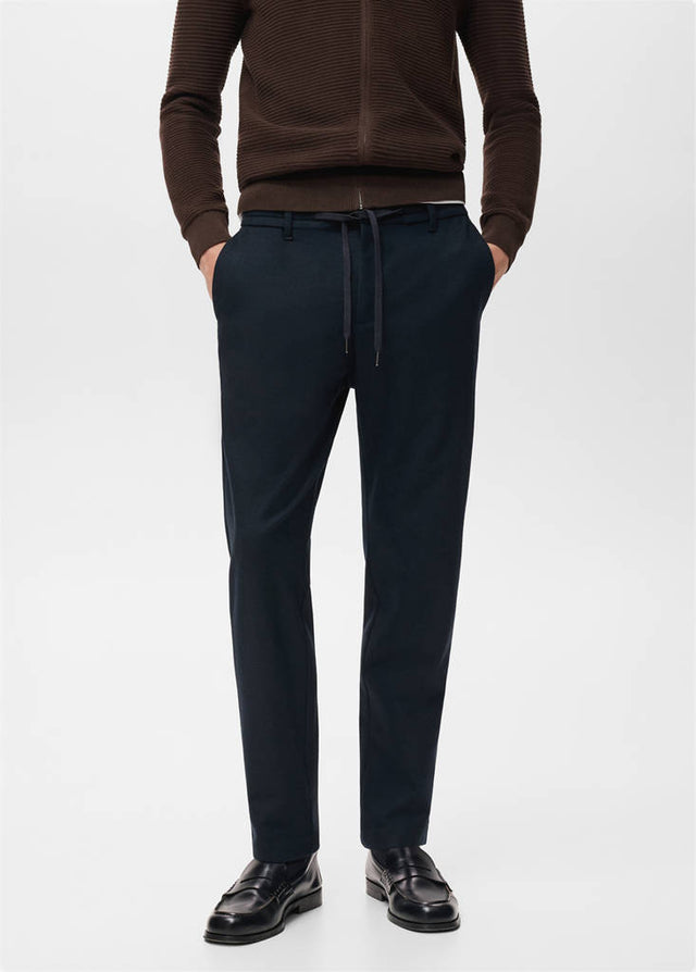 Slim-fit flannel pants - Men | MANGO USA