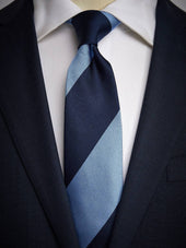 Blue & Light Blue Tie Club Striped