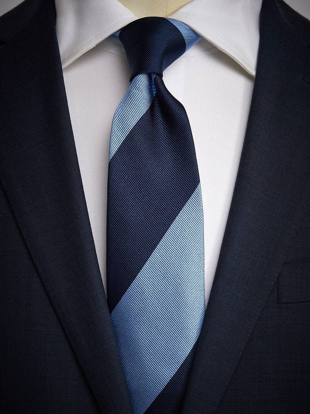Blue & Light Blue Tie Club Striped