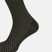 Green Motif Mid Length Socks