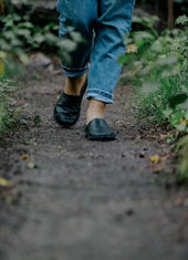 ROMA | Vegetable Tanned Leather Slipper | Preto Black
