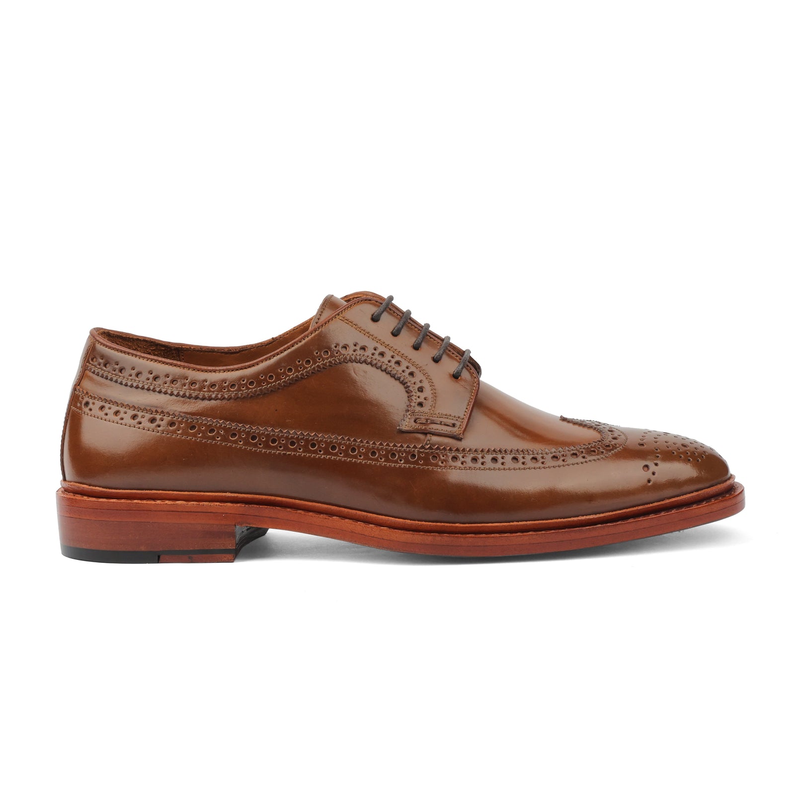 Barrister Longwing Blucher Shell Cordovan Bourbon Hand Welted Cordovan Series