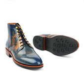 Ocean Hand Welted Boot Shell Cordovan Marble Cordovan Series