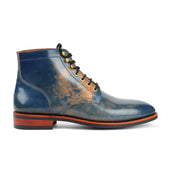 Ocean, Hand Welted Boot - Shell Cordovan Marble Blue |Cordovan Series