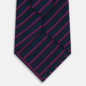 And Purple Striped Blazer Silk Tie