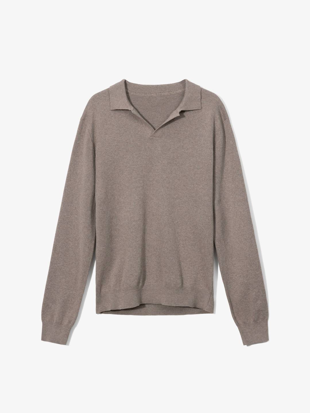 Taupe Polo Sweater