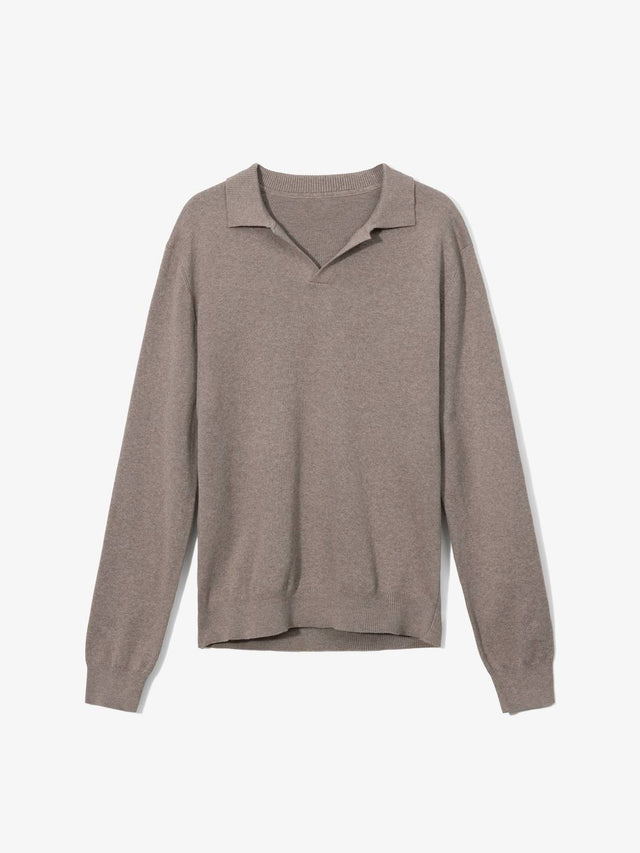 Taupe Polo Sweater