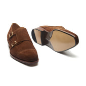 Aspen Double Monk Strap French Calf Suede Hand Welted Summer Classics