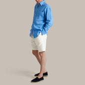 Classic Fit Linen Shirt In Lagoon