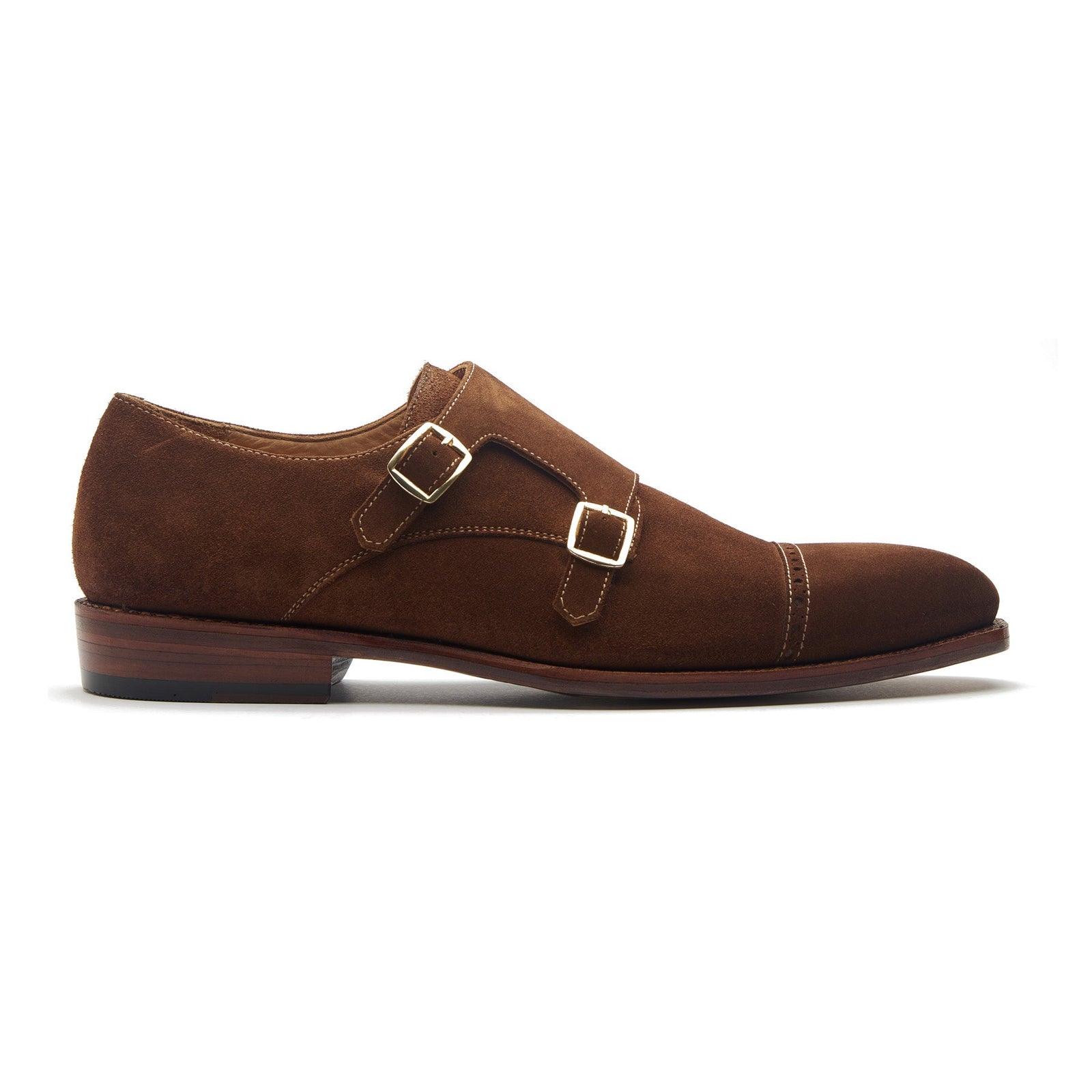 Aspen Double Monk Strap French Calf Suede Hand Welted Summer Classics