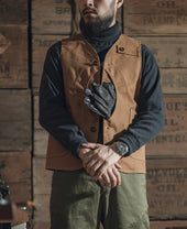 1930s Heavyweight Canvas Game Pocket Hunting Vest - Khaki