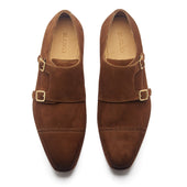 Aspen Double Monk Strap French Calf Suede Hand Welted Summer Classics