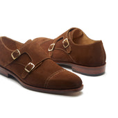 Aspen Double Monk Strap French Calf Suede Hand Welted Summer Classics