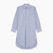 And Navy Halo Stripe Cotton Sussex Nightshirt