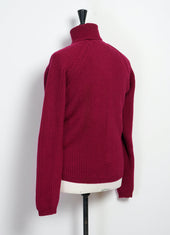 Pelle 28 06 8 Heavy Knit Turtleneck Magenta