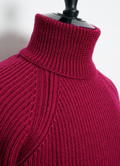Pelle 28 06 8 Heavy Knit Turtleneck Magenta