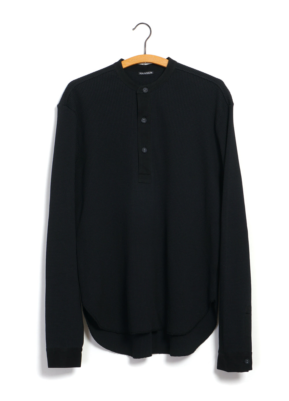 HERMANN 30-114-2 | Long Sleeve Henley | Black