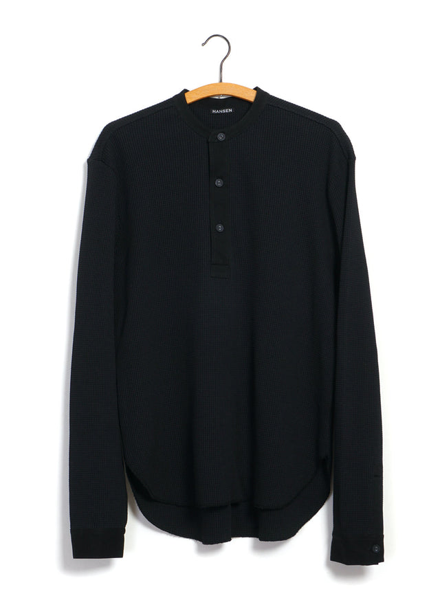 HERMANN 30-114-2 | Long Sleeve Henley | Black