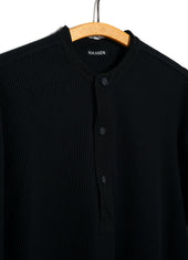 HERMANN 30-114-2 | Long Sleeve Henley | Black