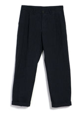 SUNE 28-32-2 | Classic Pleated Trousers | Black Pin
