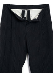 SUNE 28-32-2 | Classic Pleated Trousers | Black Pin