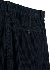 SUNE 28-35-3 | Classic Pleated Trousers | Dusty Navy