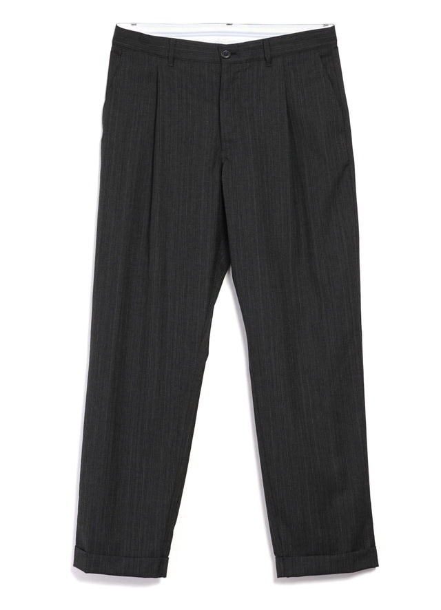 SUNE 28-37-7 | Classic Pleated Trousers | Brown Grey