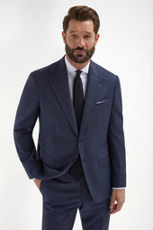 Avio Prince Of Wales Full Canvas Suit Made In Italy