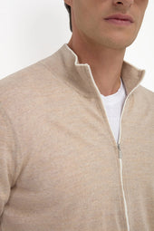 Tasmanian Wool Full Zip Cardigan Made In Italy