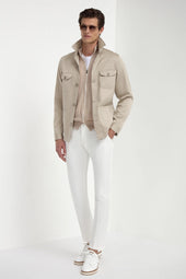 Tasmanian Wool Full Zip Cardigan Made In Italy