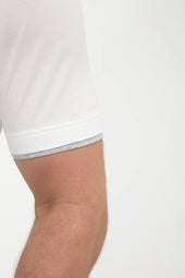Cotton T Shirt With Collar Detail Made In Italy