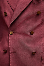 Giacca TOM tinto capo in lino borgogna